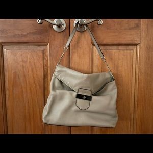 Kate Spade shoulder bag, beige, zebra lining.